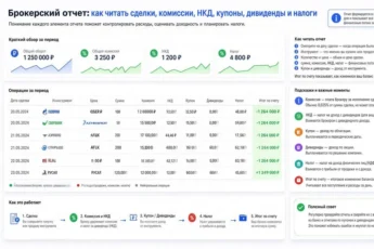 Брокерский отчет: как читать сделки, комиссии, НКД, купоны, дивиденды и налоги